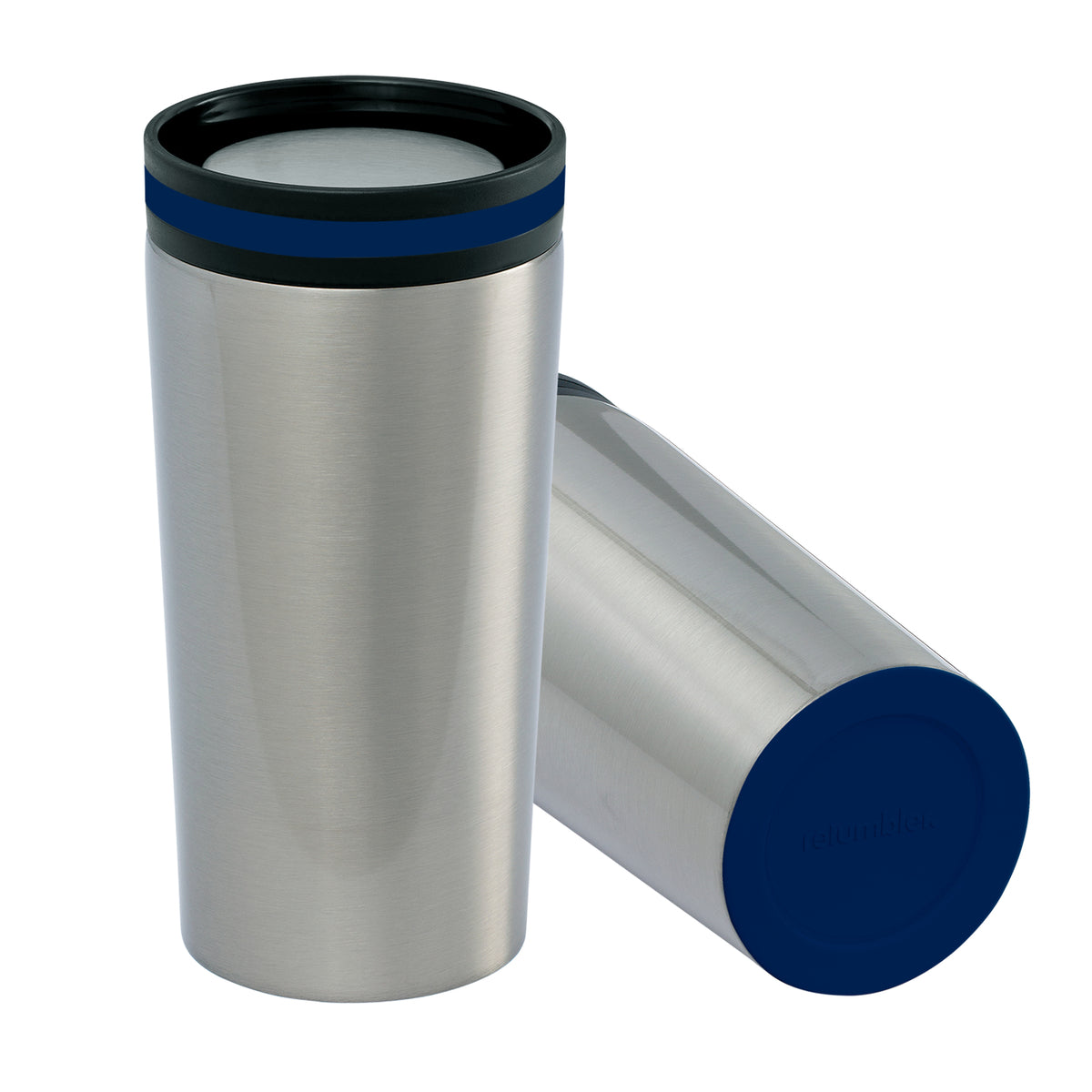 Becher: silber, Ring: dunkelblau, Boden: dunkelblau