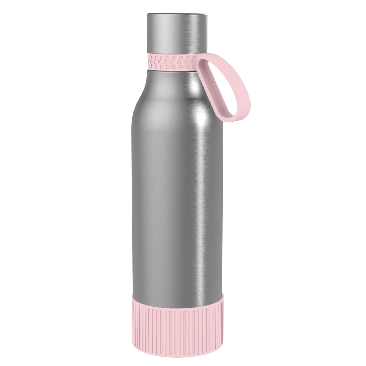Flasche: silber, Ring: hellmagenta, Hülle: hellmagenta