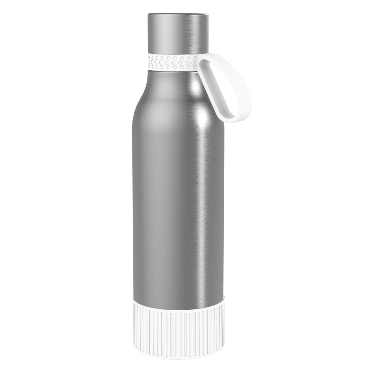 Flasche: silber, Ring: weiß, Hülle: weiß