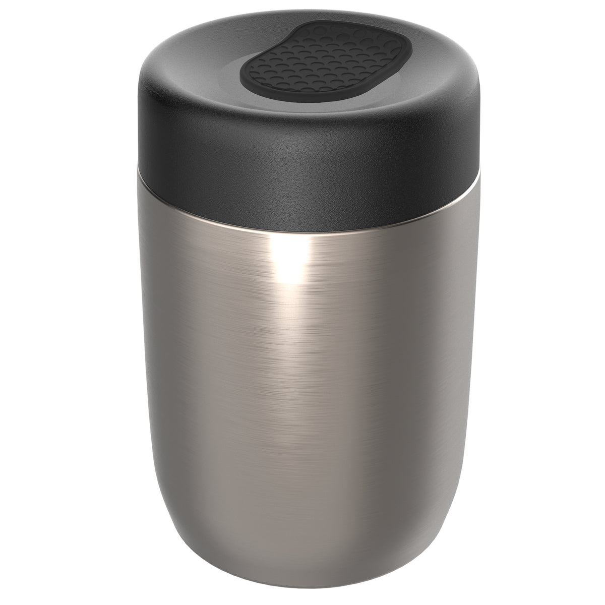 pot: silber, Deckel: schwarz