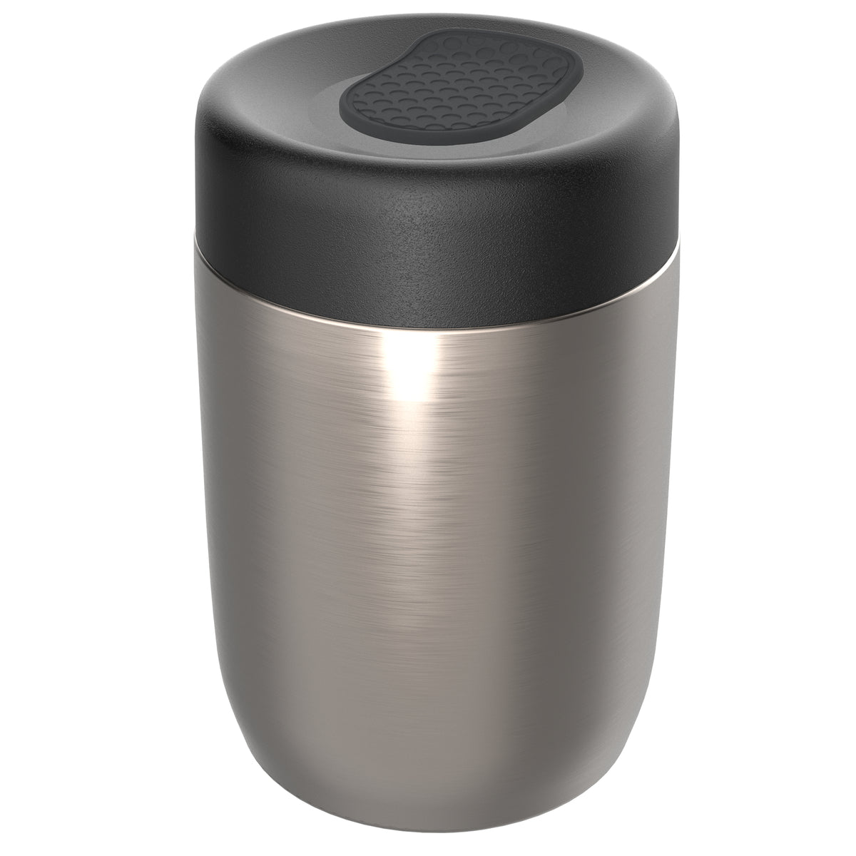 pot: silber, Deckel: dunkelgrau