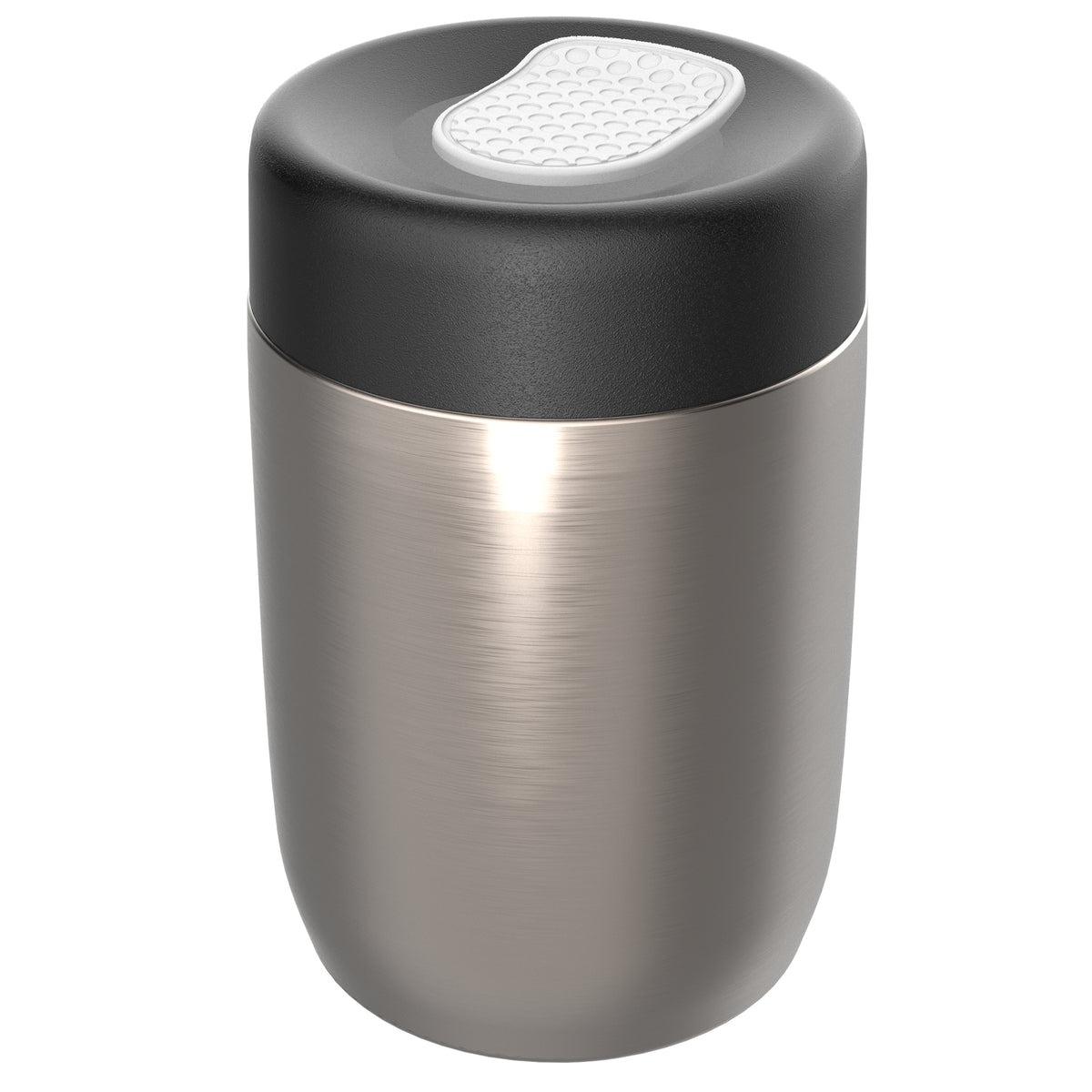 pot: silber, Deckel: weiß