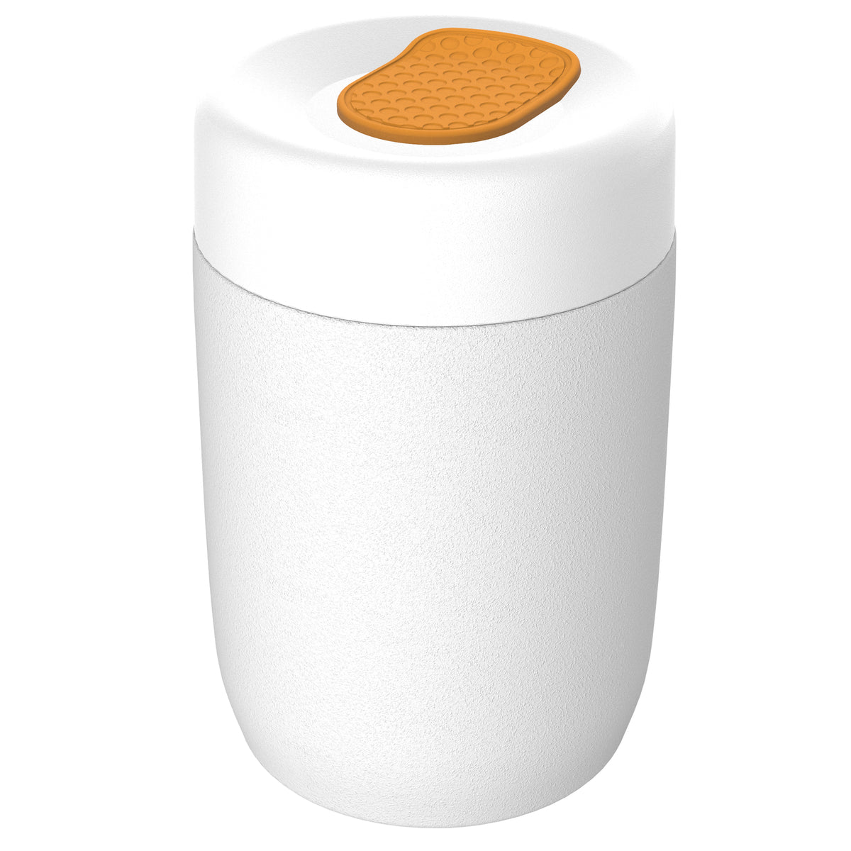 pot: weiß, Deckel: orange