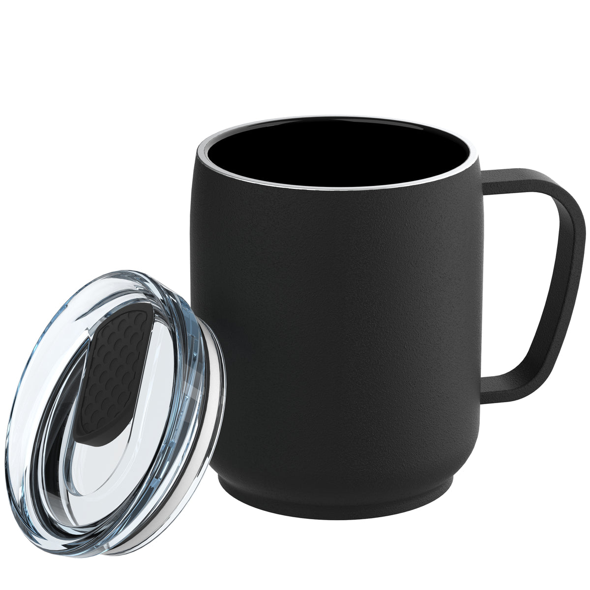 Becher: schwarz, Deckel: schwarz