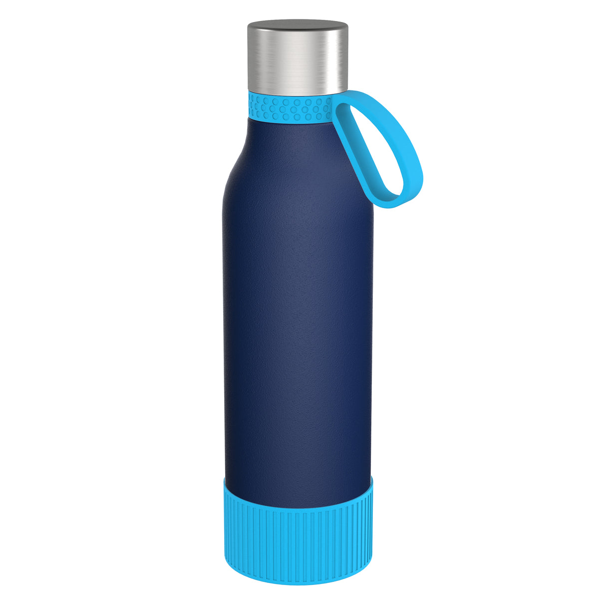 Flasche: blau, Ring: cyan, Hülle: cyan