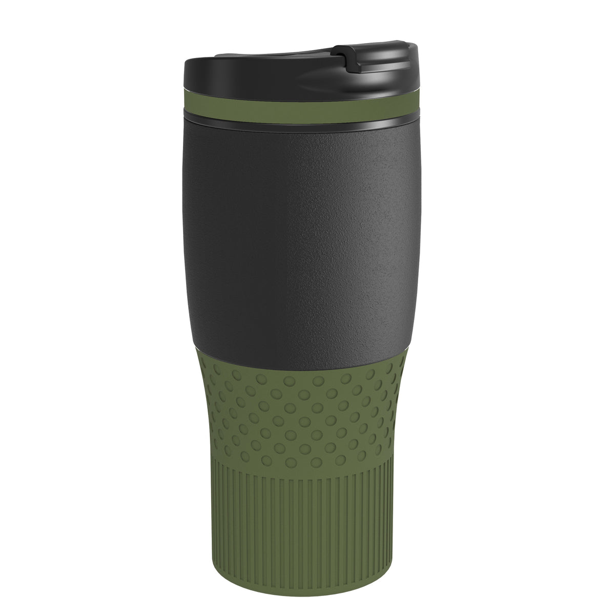 Becher: schwarz, Ring: olivgrün, Hülle: olivgrün