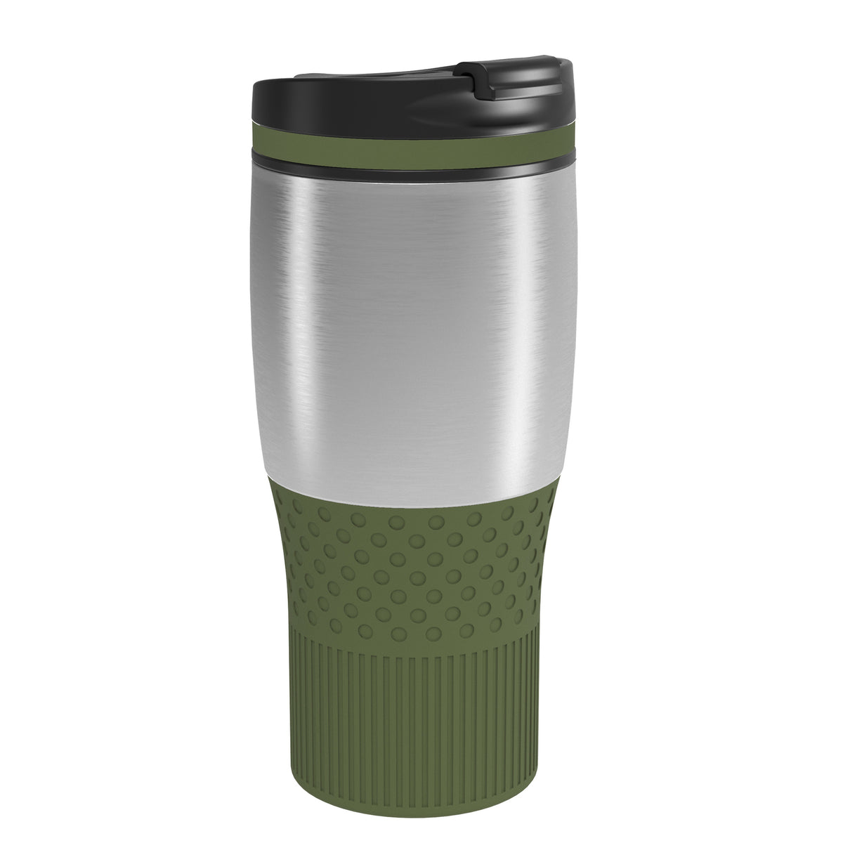 Becher: silber, Ring: olivgrün, Hülle: olivgrün