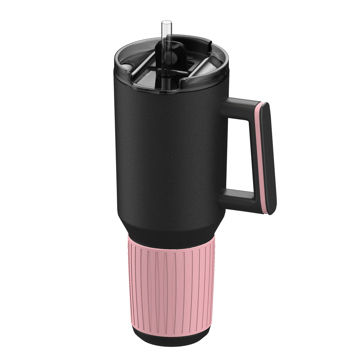 Becher: schwarz, Ring: hellmagenta, Hülle: hellmagenta