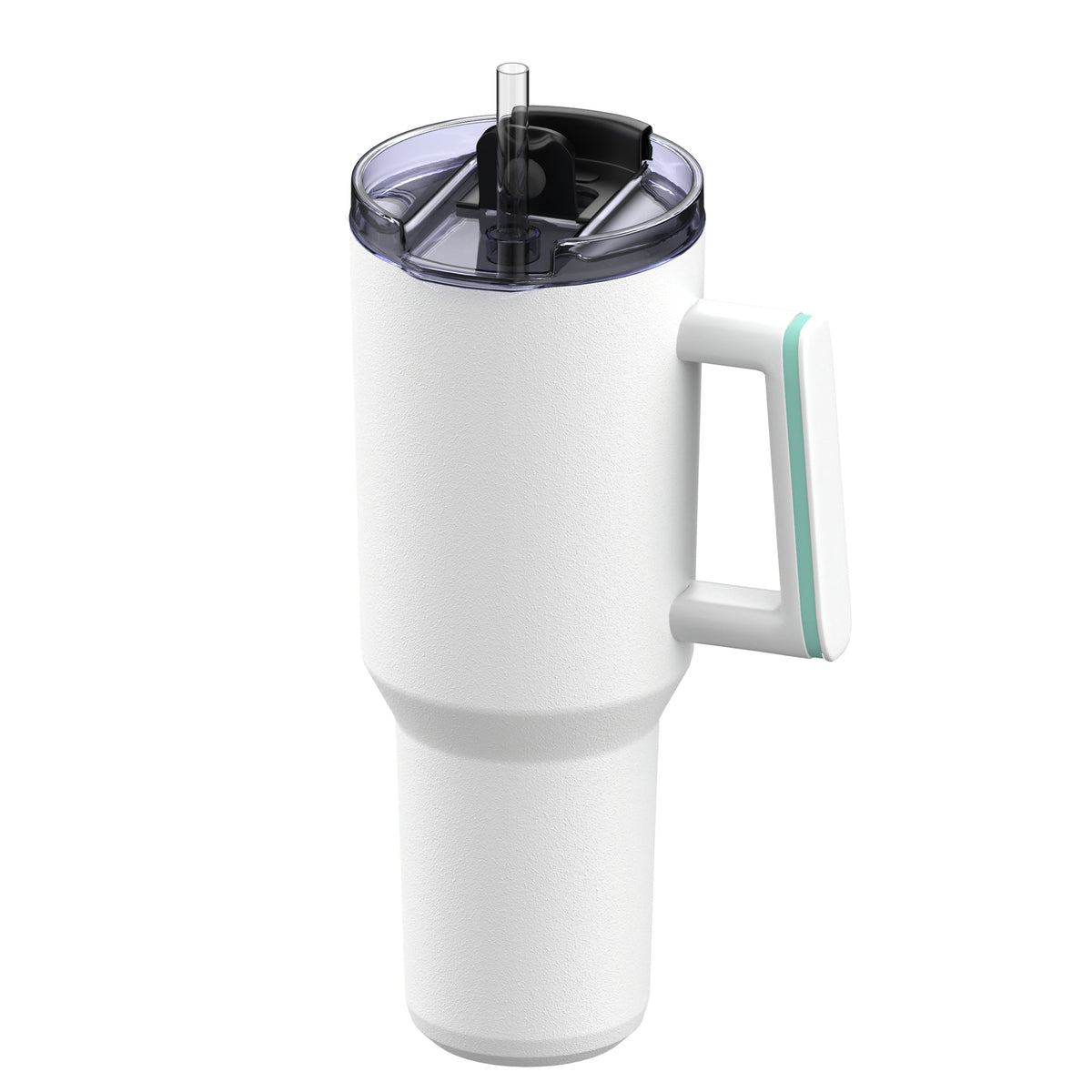 Becher: weiß, Ring: mint