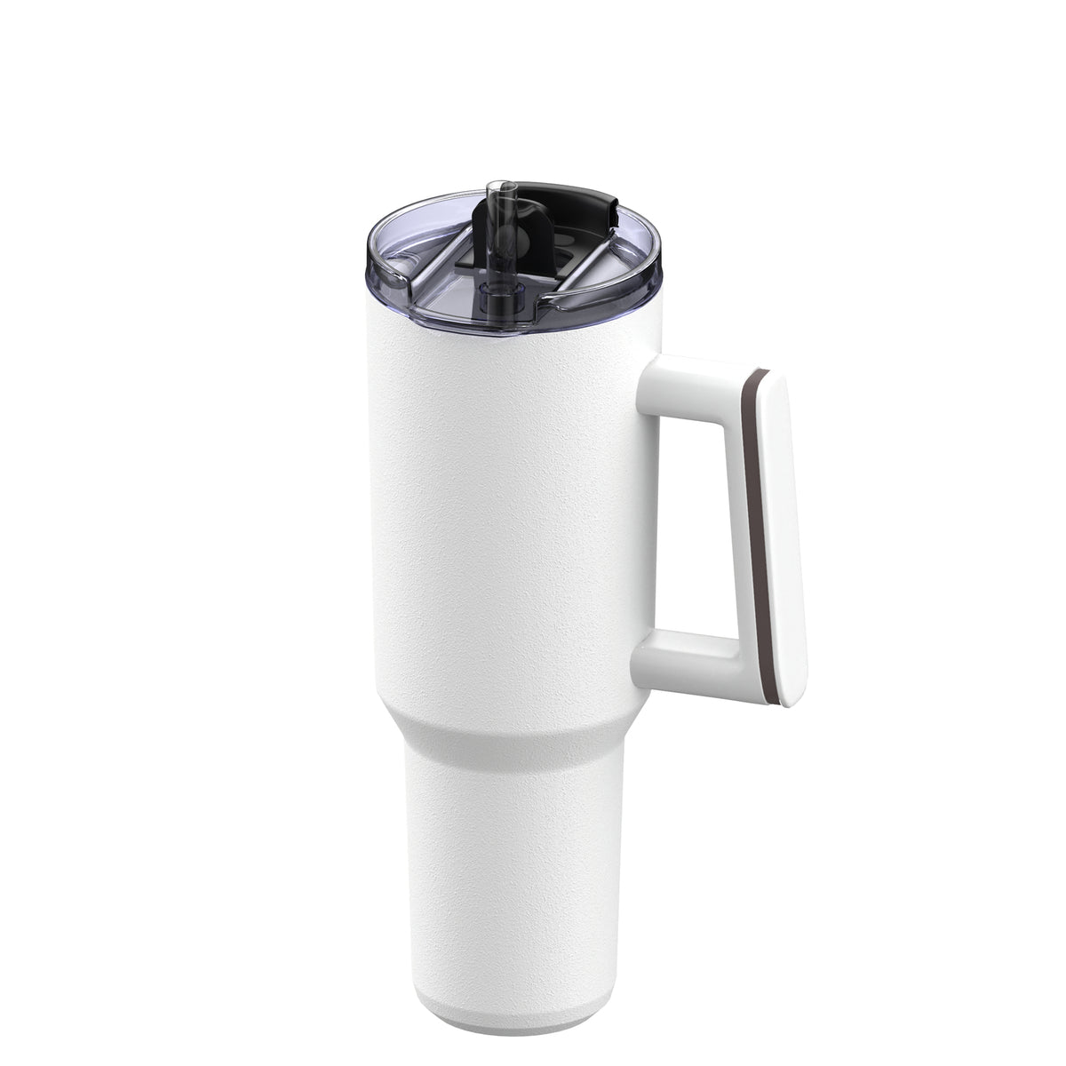Becher: weiß, Ring: braun