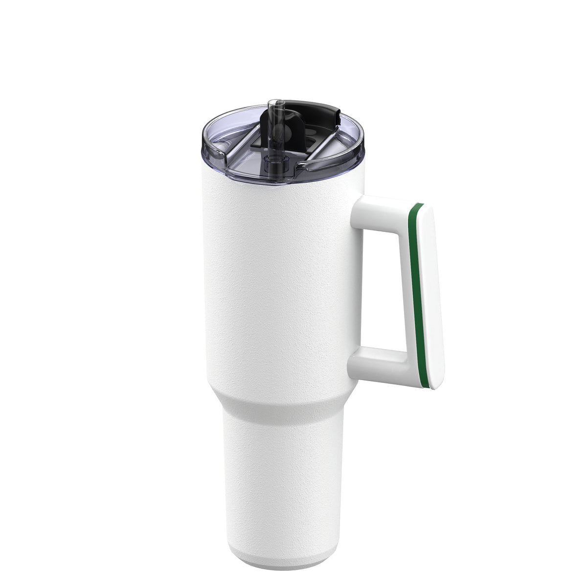 Becher: weiß, Ring: grün