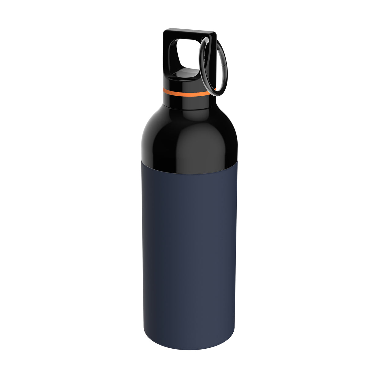Flasche: blau, Ring: orange