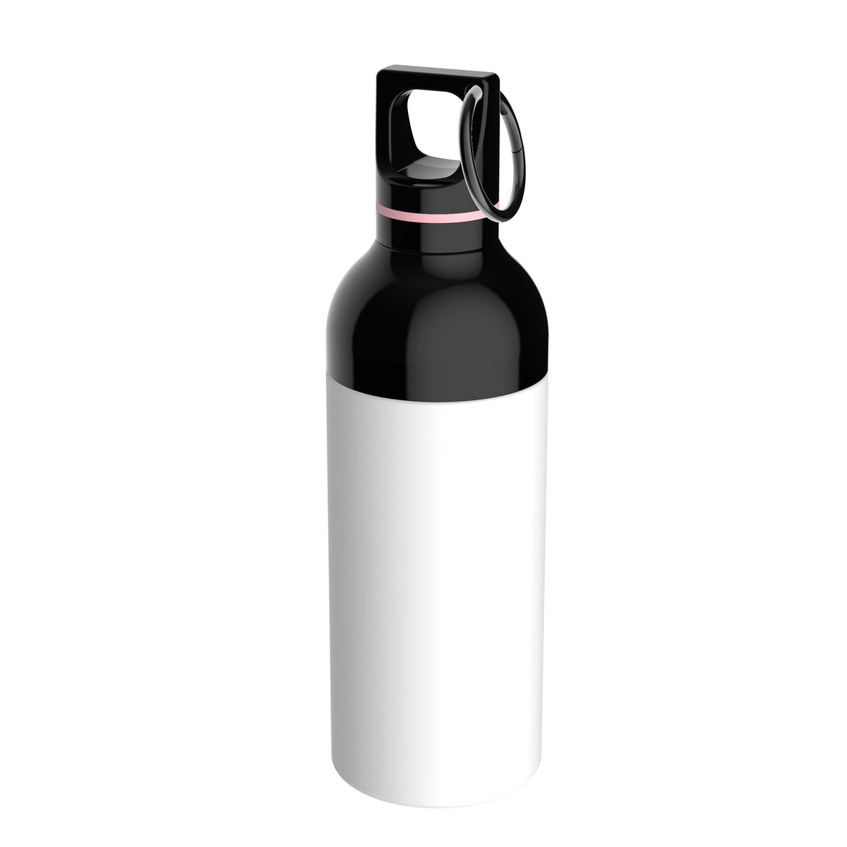 Flasche: weiß, Ring: hellmagenta