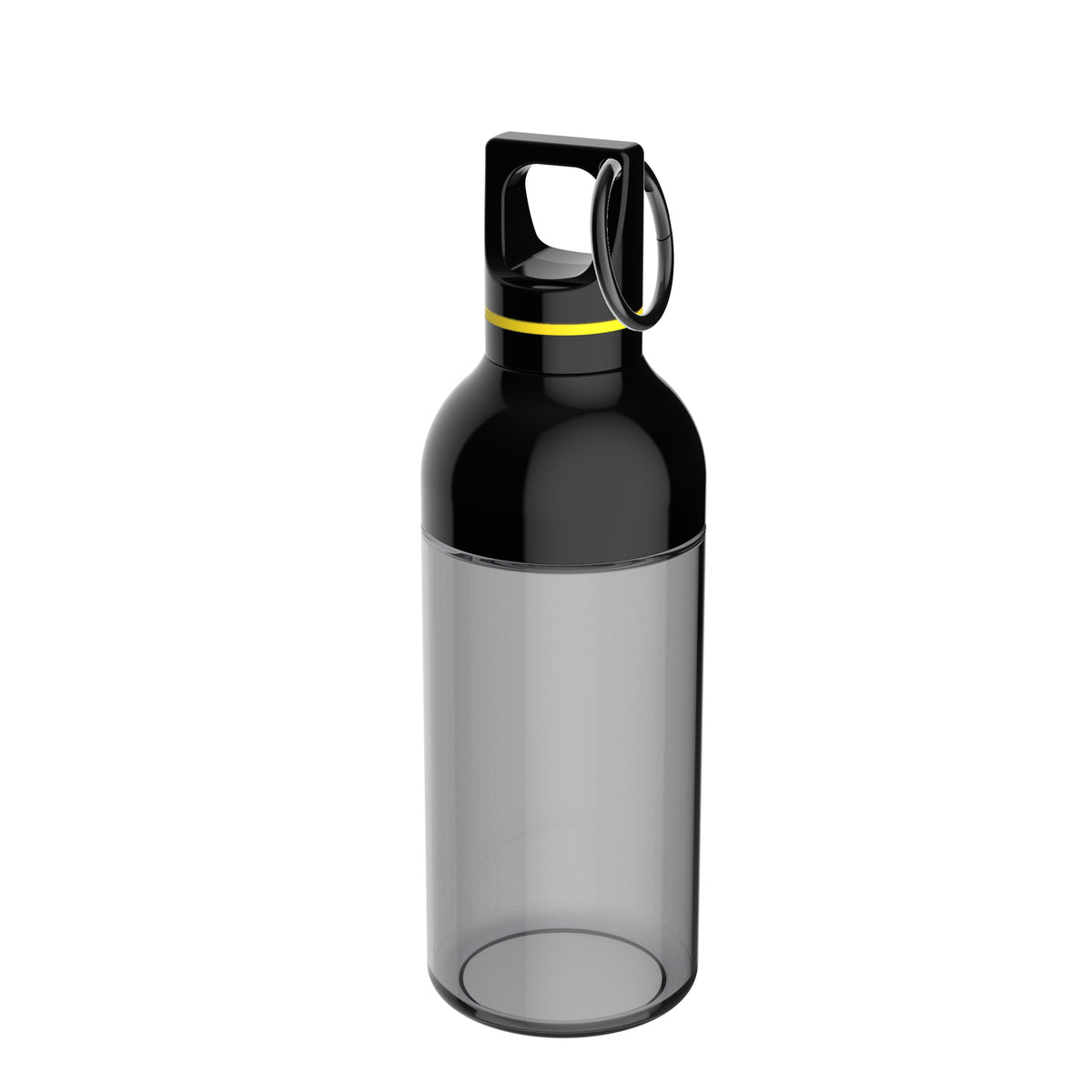 Flasche: grau, Ring: gelb