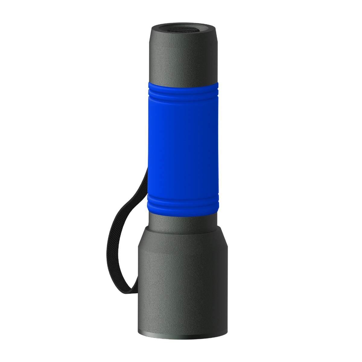 Taschenlampe: grau, Hülle: blau