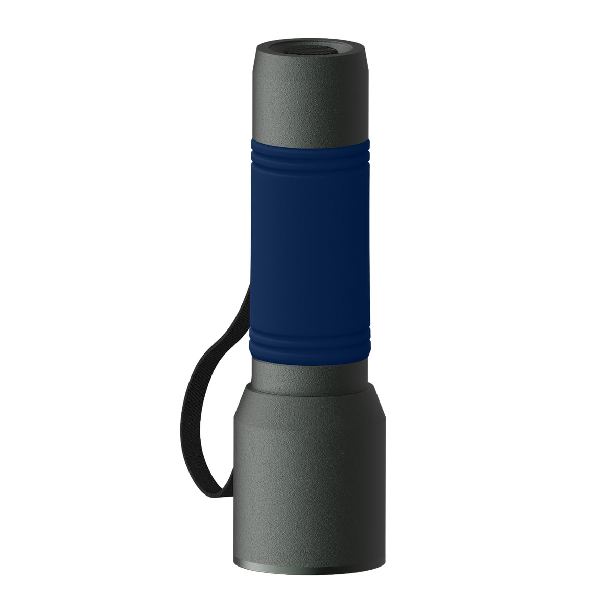 Taschenlampe: grau, Hülle: dunkelblau