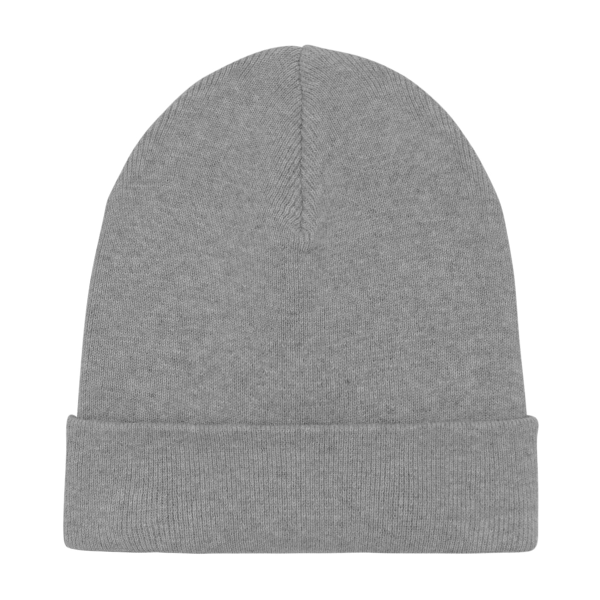 Strick Beanie in grau meliert