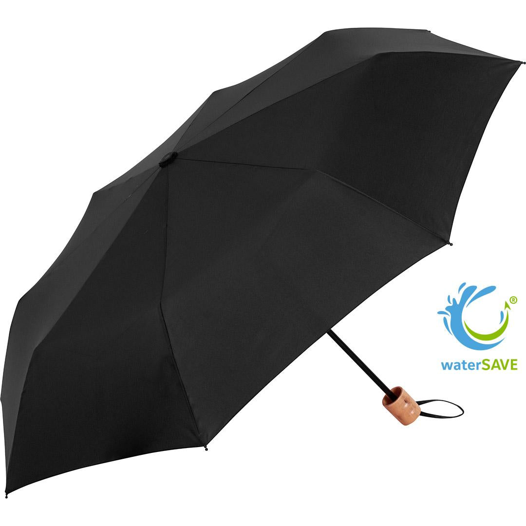 Taschenschirm Ökobrella in Sschwarz.