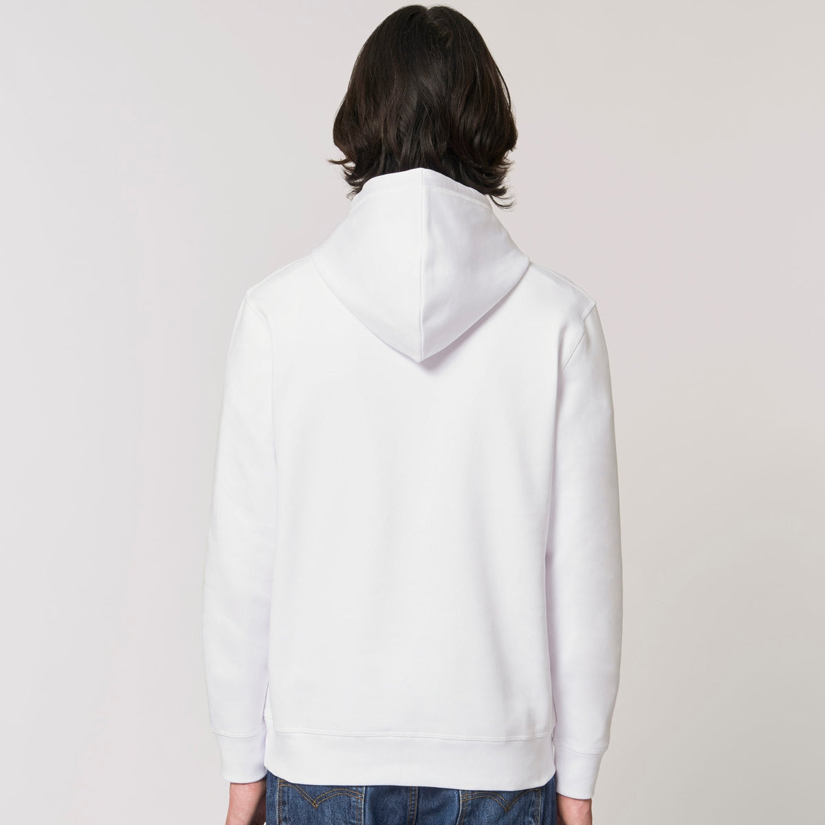 Unisex Hoodie von hinten.