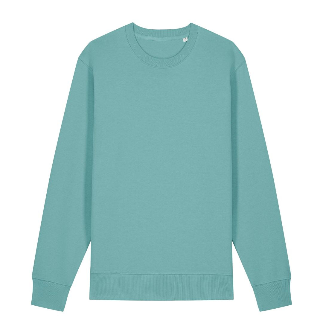 Unisex Sweatshirt in Teal Monstera.