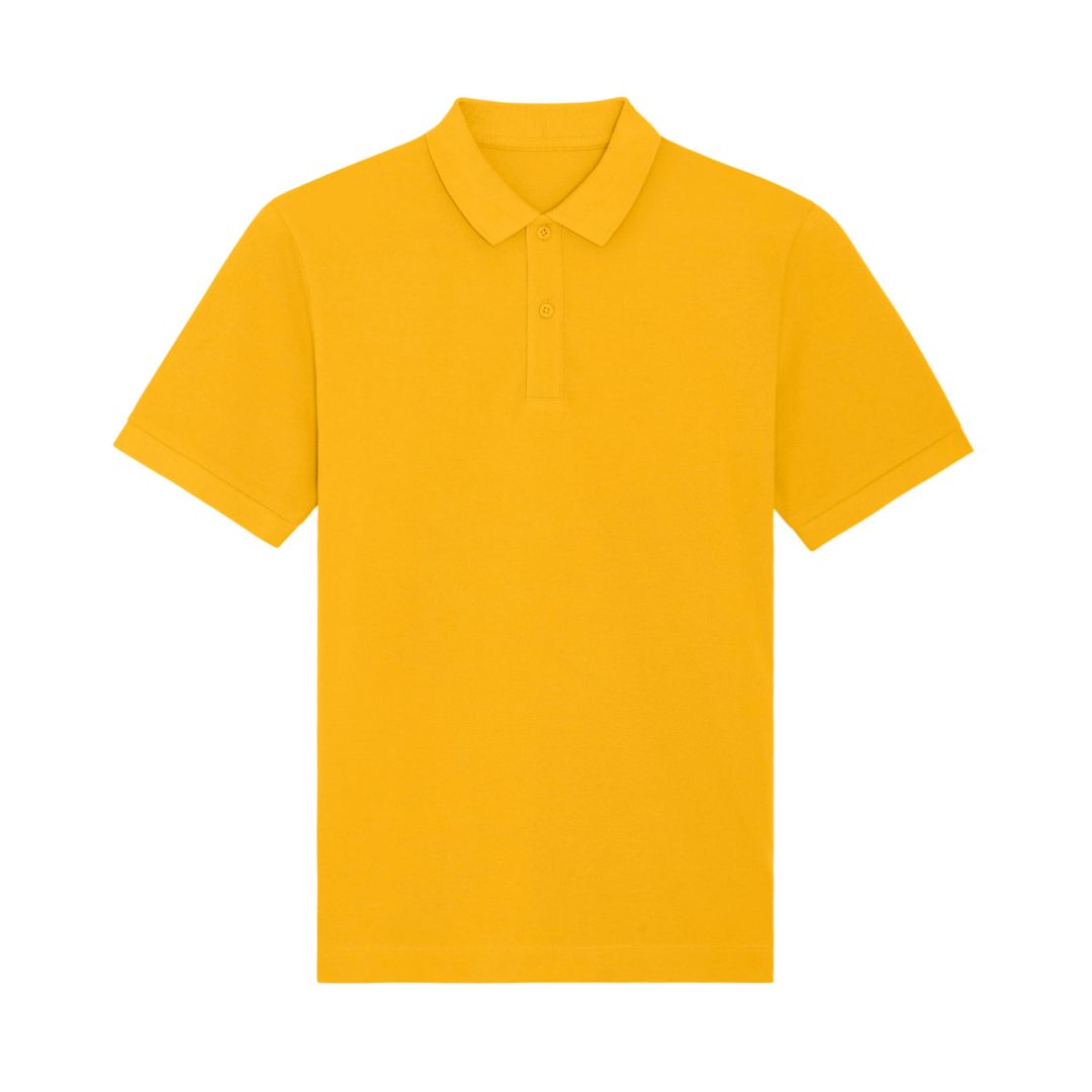 Unisex Poloshirt in gelb.