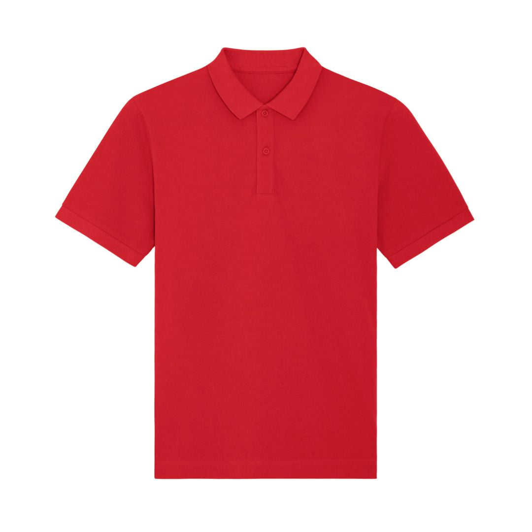 Unisex Poloshirt in Rot.