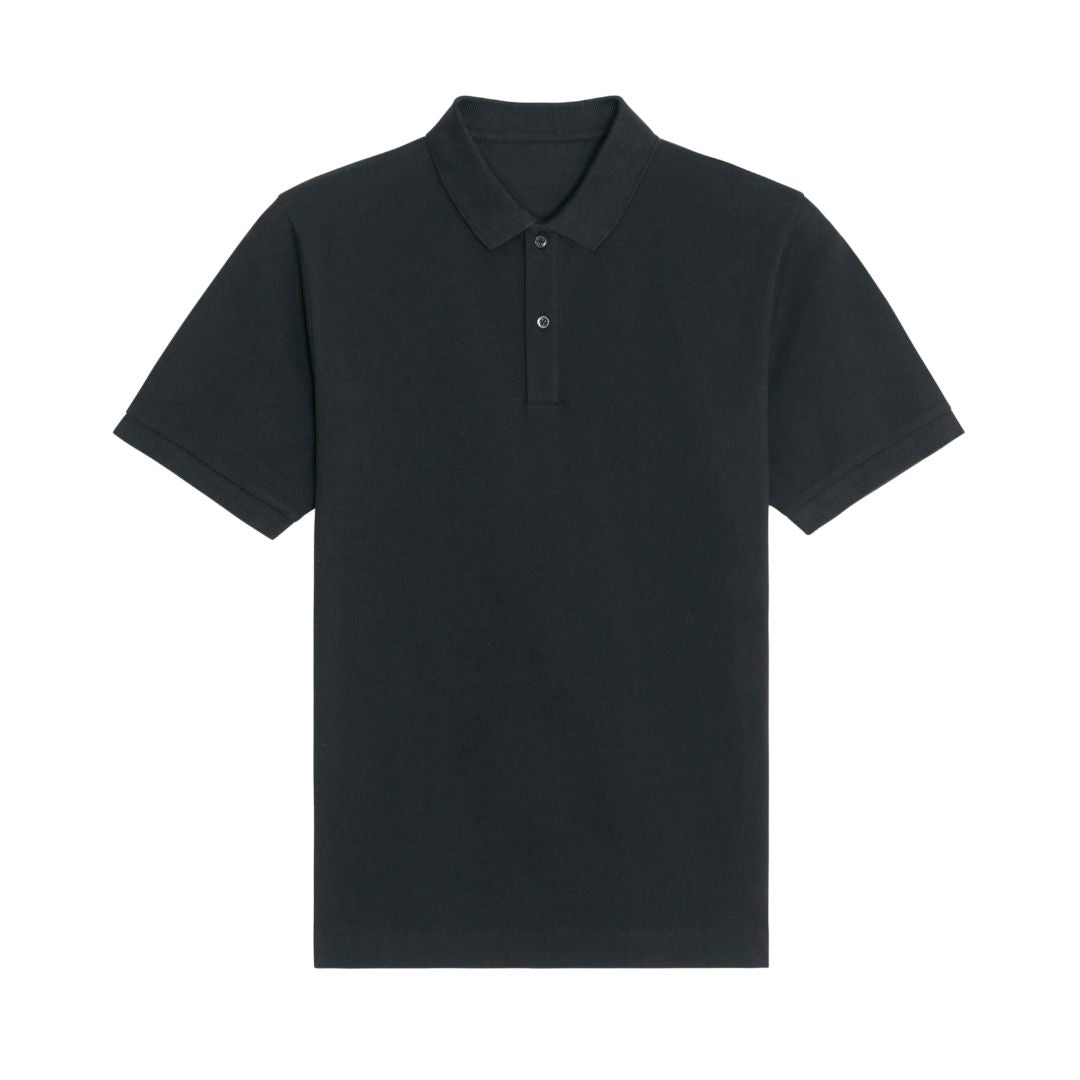 Unisex Poloshirt in Schwarz.