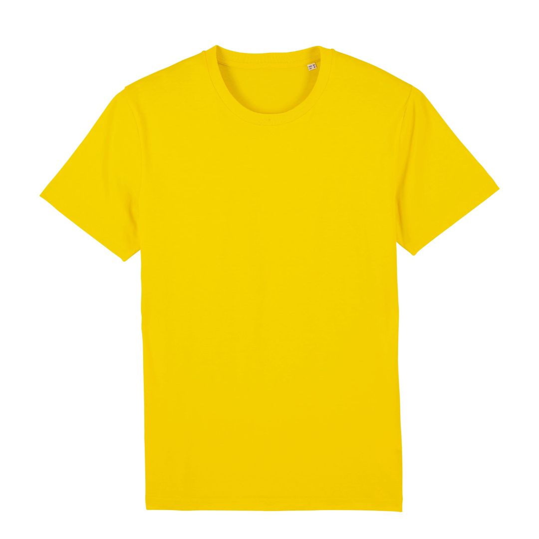 Unisex T-Shirt in Goldgelb.