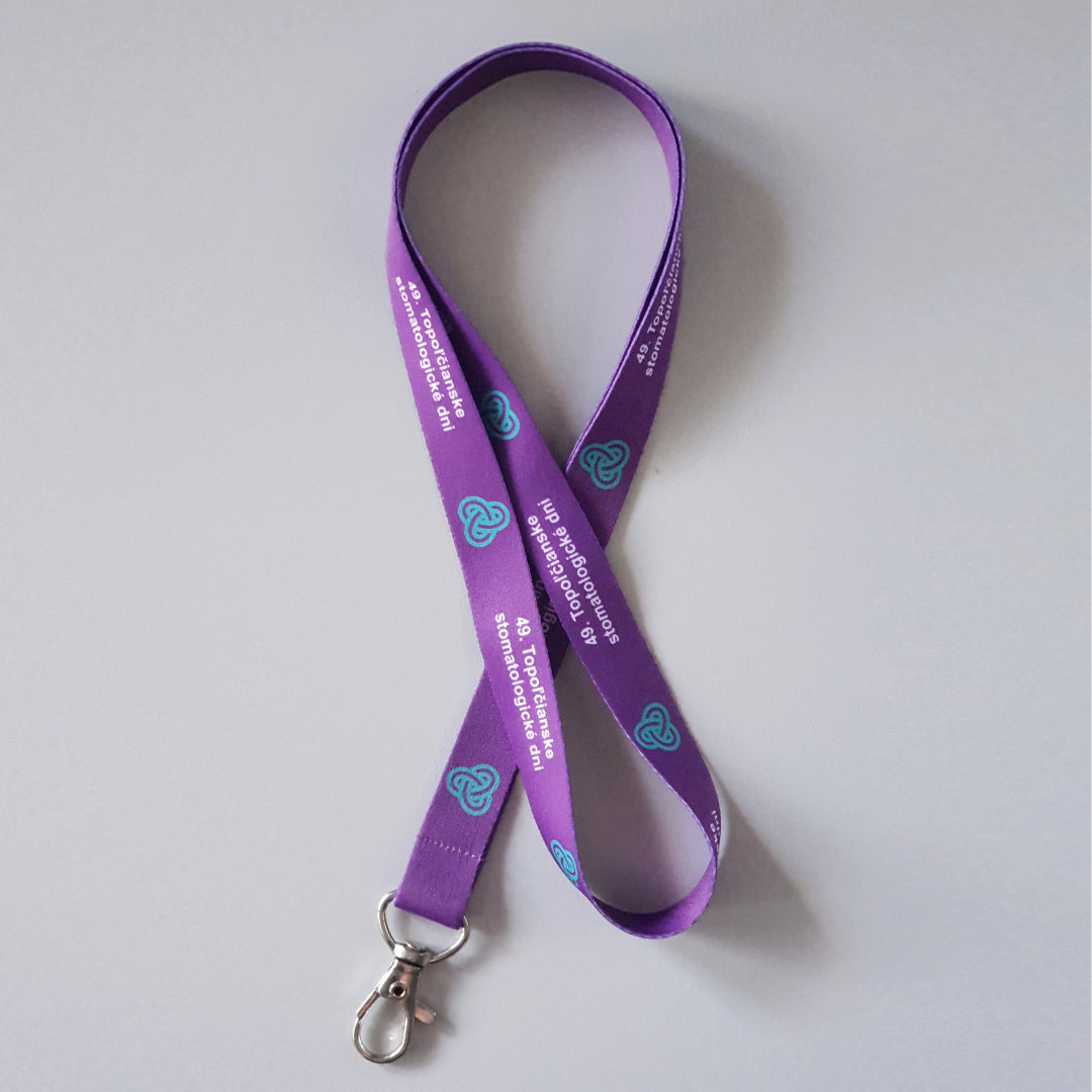 Lanyard mit vollflächigem Druckmotiv und Metallkarabiner