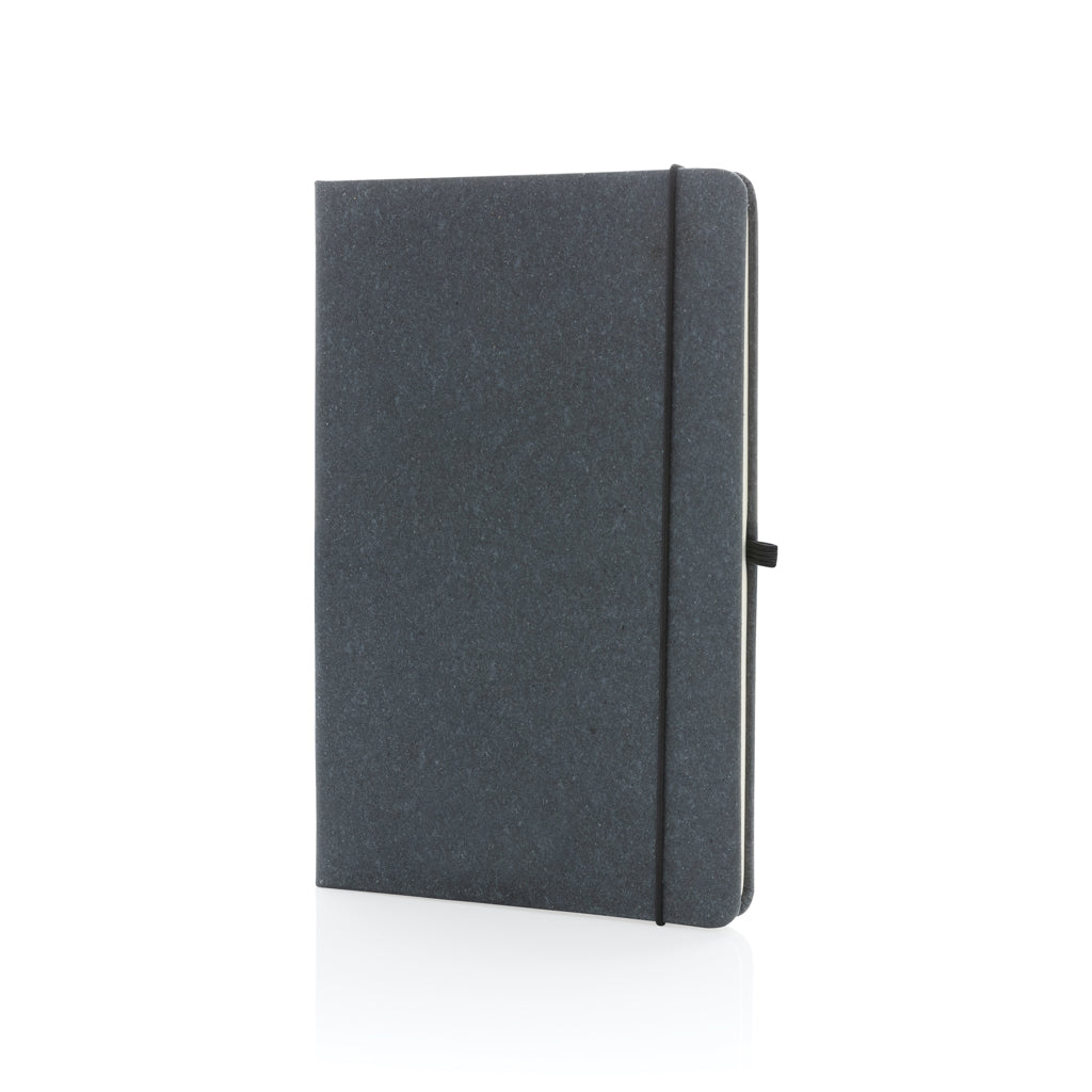 A5 Hardcover Notizbuch aus GRS recyceltem PU – grau