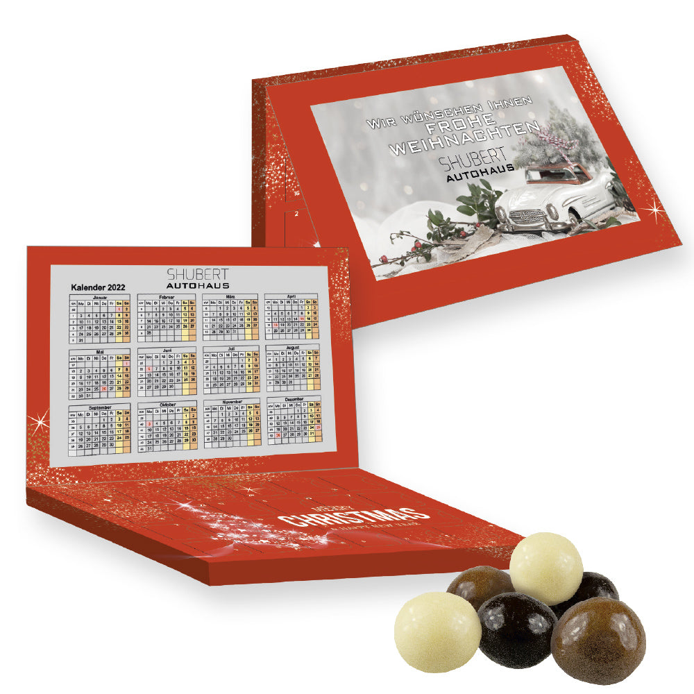 Adventskalender Mini mit Werbekarte