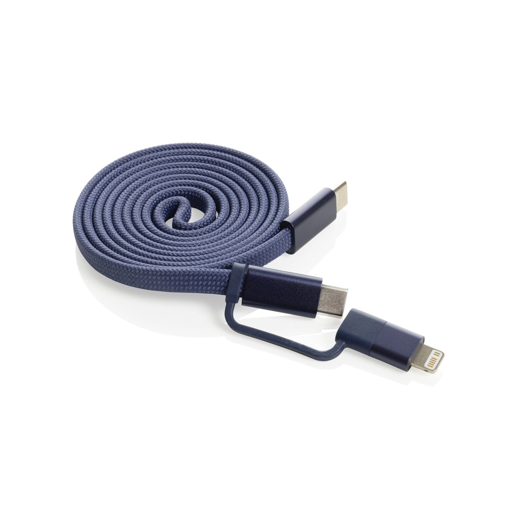 Arc ultradünnes 60W 2-in-1 Magnetkabel – blau