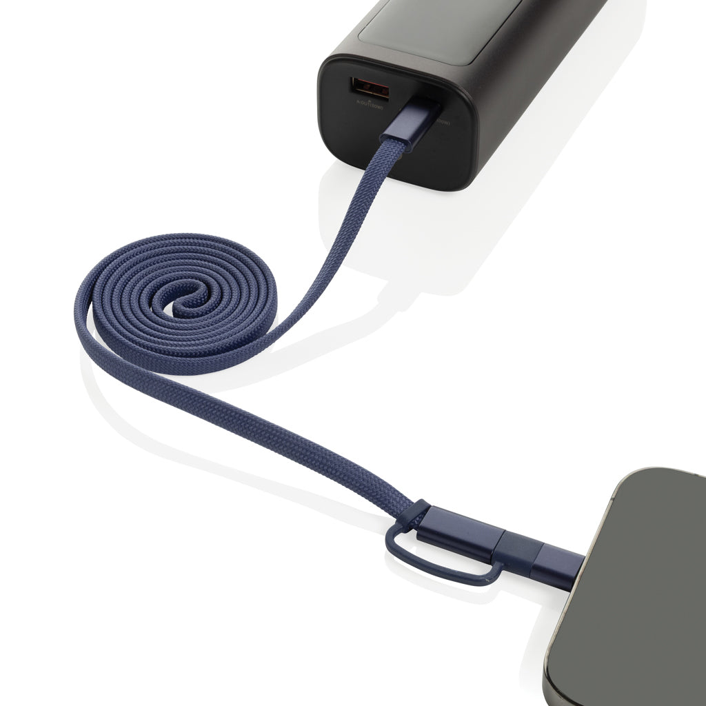 Arc ultradünnes 60W 2-in-1 Magnetkabel – blau