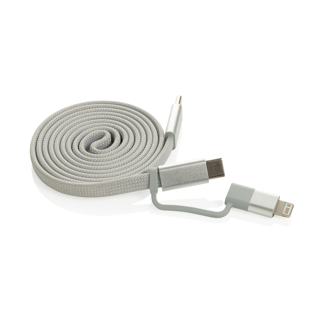 Arc ultradünnes 60W 2-in-1 Magnetkabel – grau