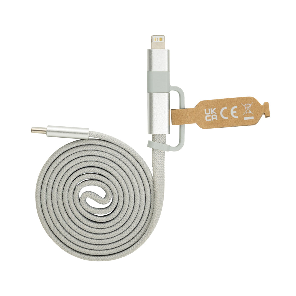 Arc ultradünnes 60W 2-in-1 Magnetkabel – grau