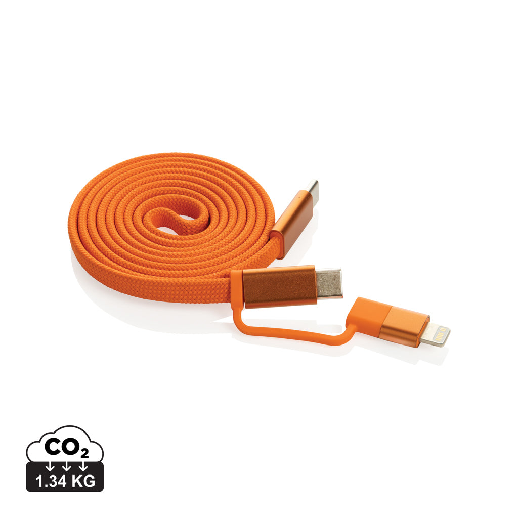 Arc ultradünnes 60W 2-in-1 Magnetkabel – orange