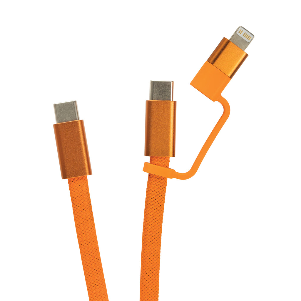 Arc ultradünnes 60W 2-in-1 Magnetkabel – orange