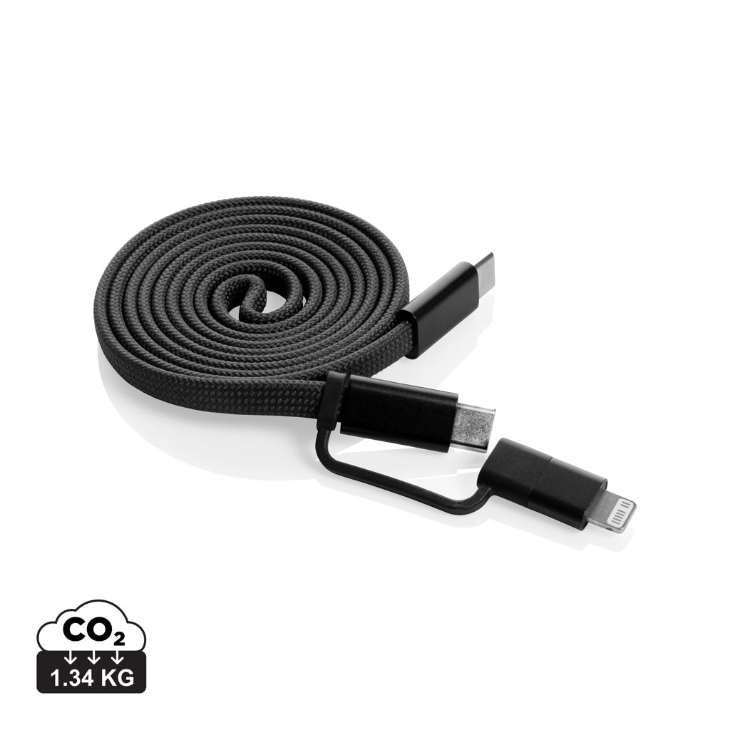 Arc ultradünnes 60W 2-in-1 Magnetkabel – schwarz