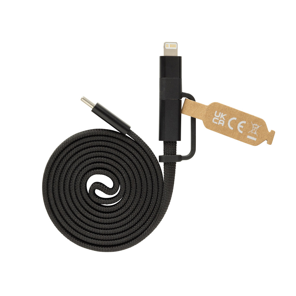 Arc ultradünnes 60W 2-in-1 Magnetkabel – schwarz