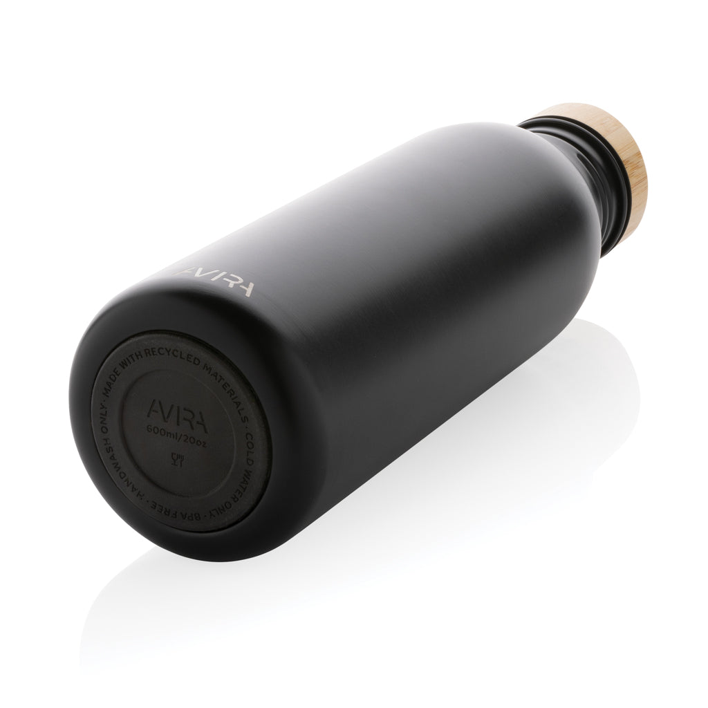 Avira Alcor 600ml Wasserflasche aus RCS rec. Stainless-Steel – schwarz