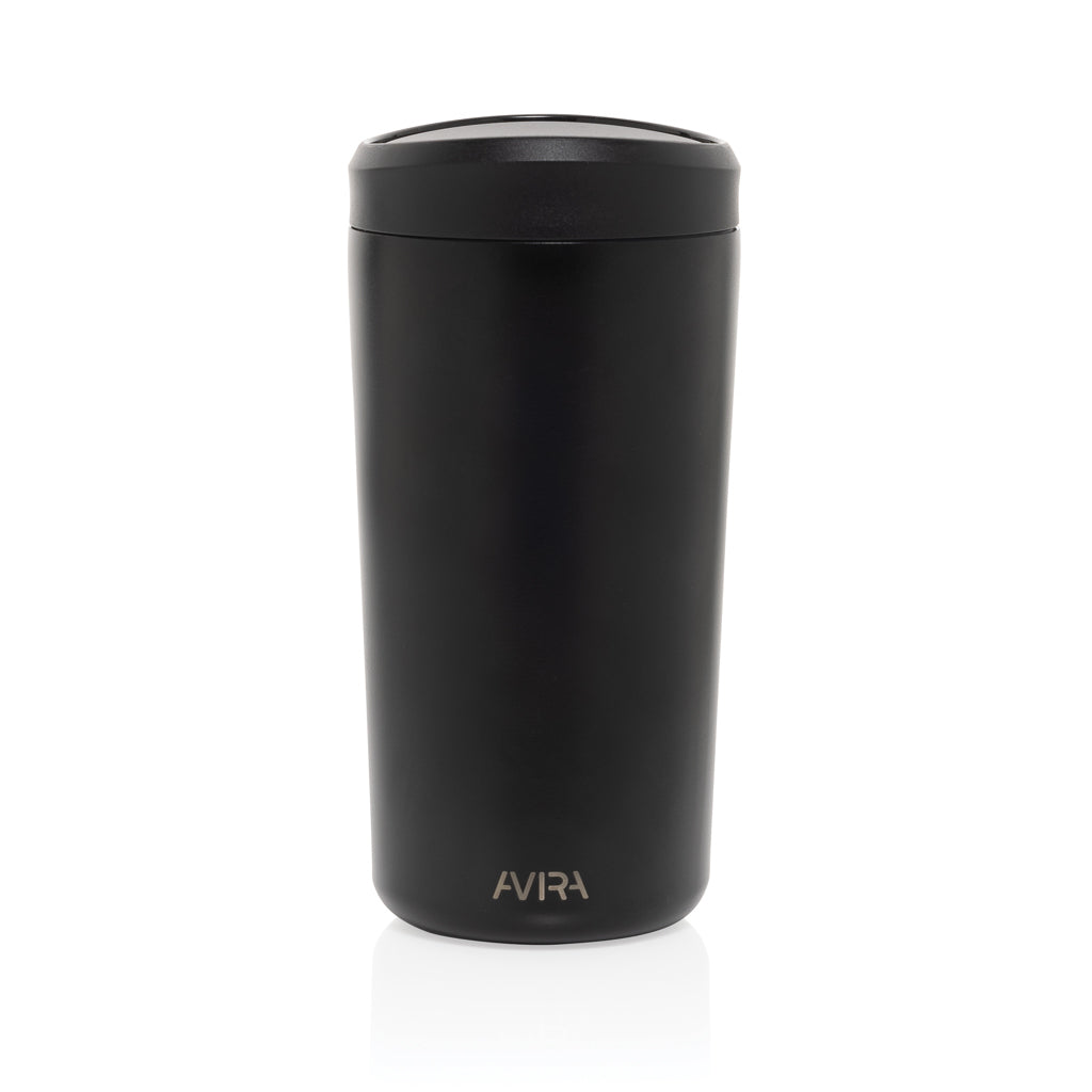 Avira Alix Klickbecher aus RCS rec. Stahl 400ml – schwarz