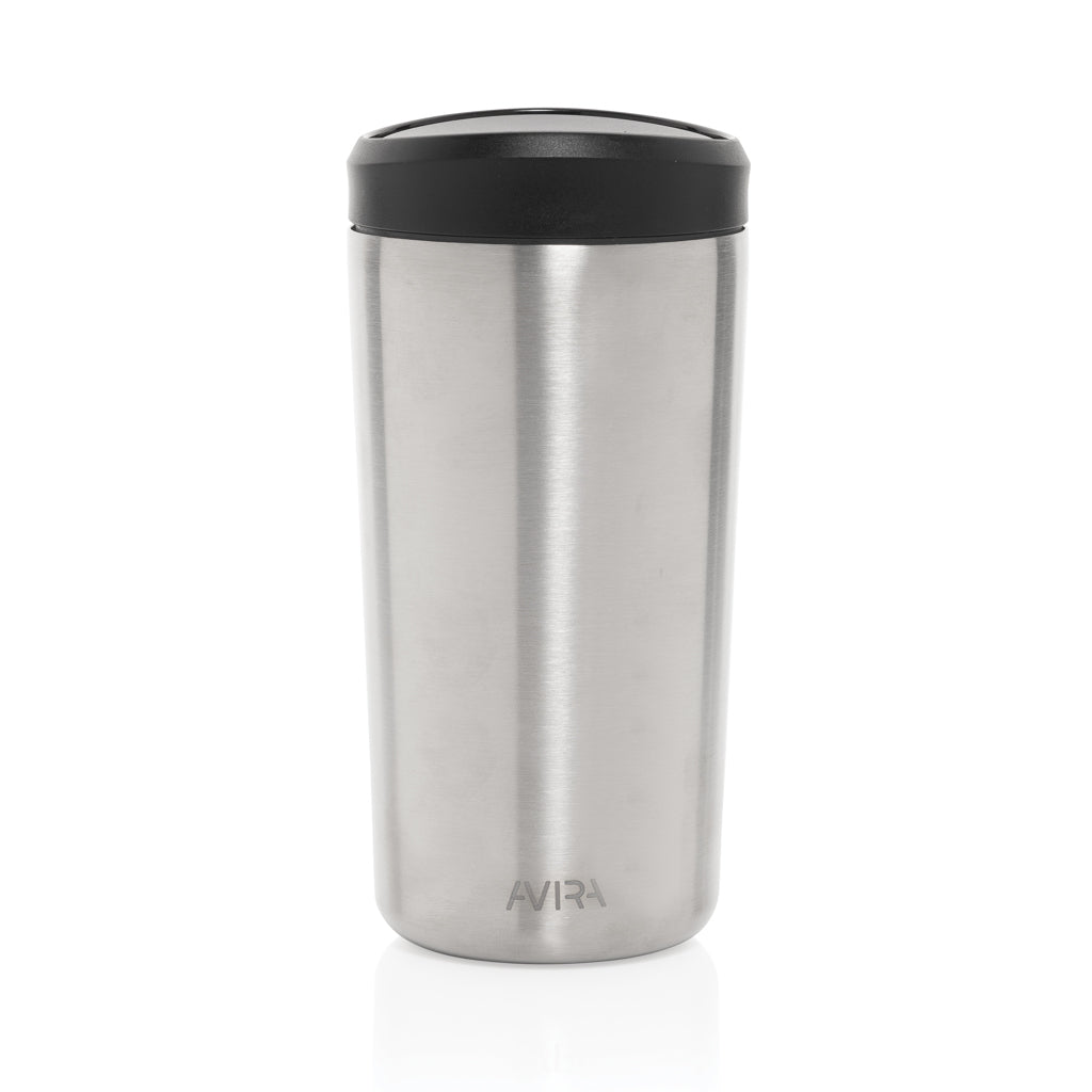 Avira Alix Klickbecher aus RCS rec. Stahl 400ml – silber
