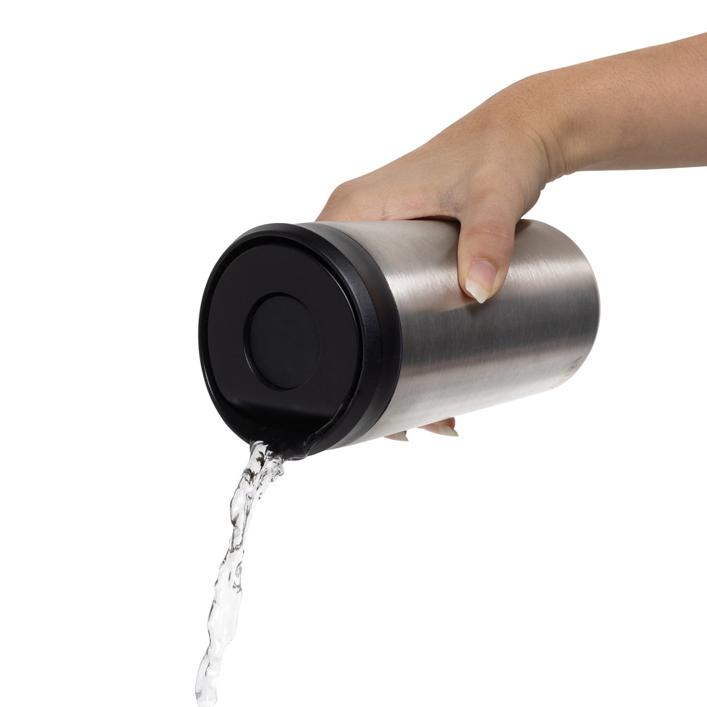 Avira Alix Klickbecher aus RCS rec. Stahl 400ml – silber