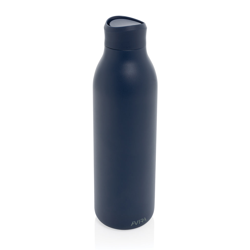 Avira Alok 360 Klick-Wasserflasche aus RCS rec. Stahl, 600ml – navy blau