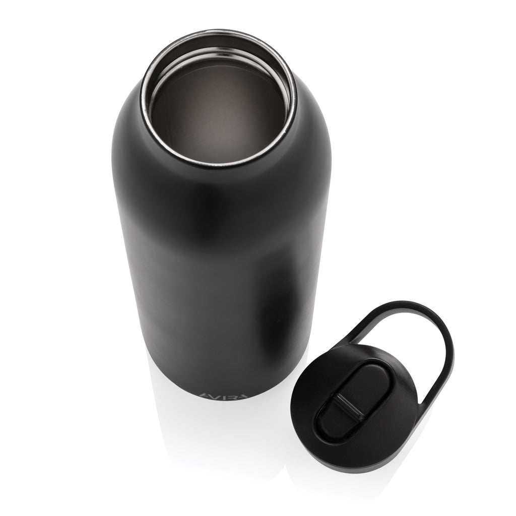 Avira Ara RCS Re-Steel Fliptop Wasserflasche 500ml – schwarz