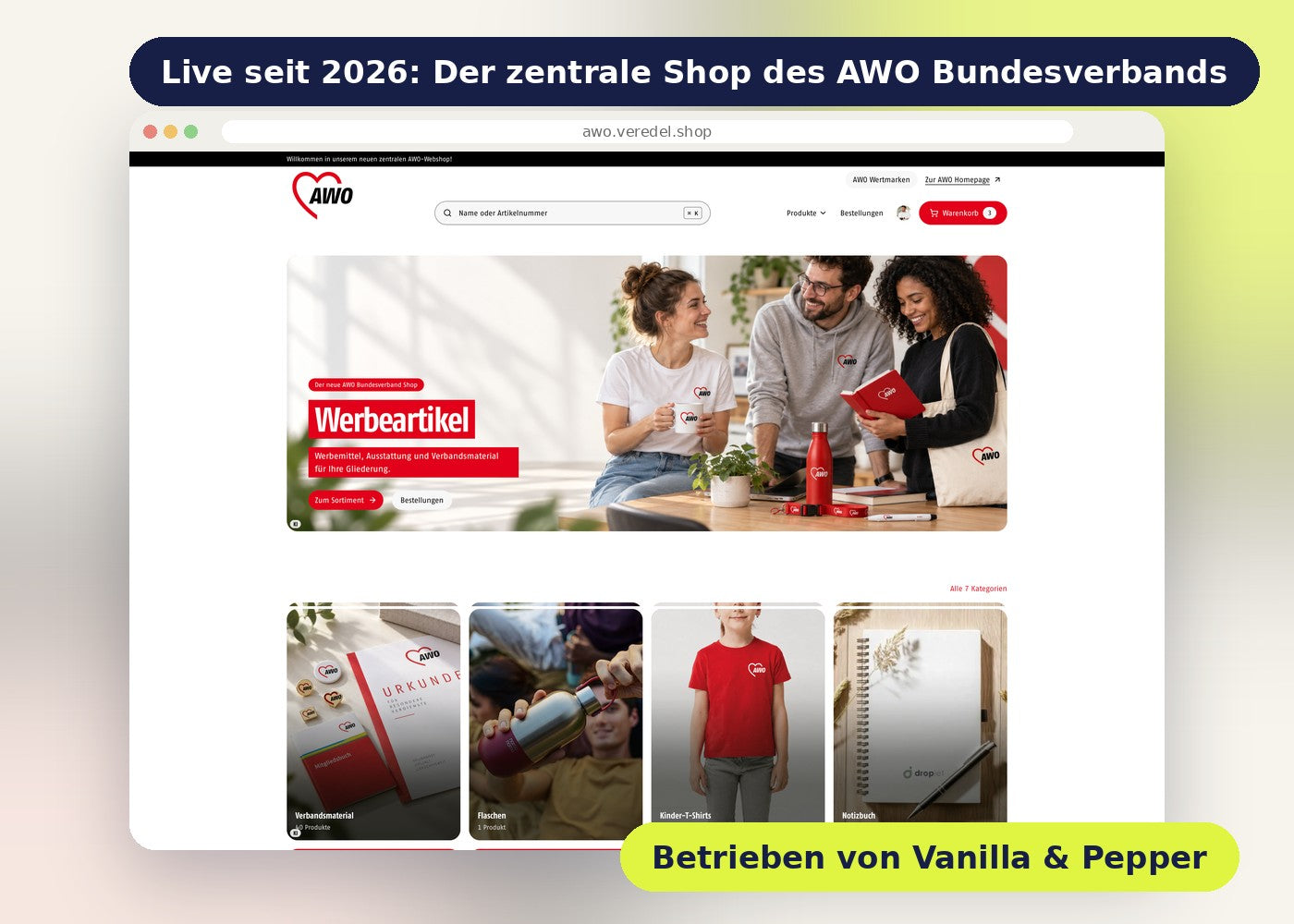 Der zentrale Brand Shop des AWO Bundesverbands