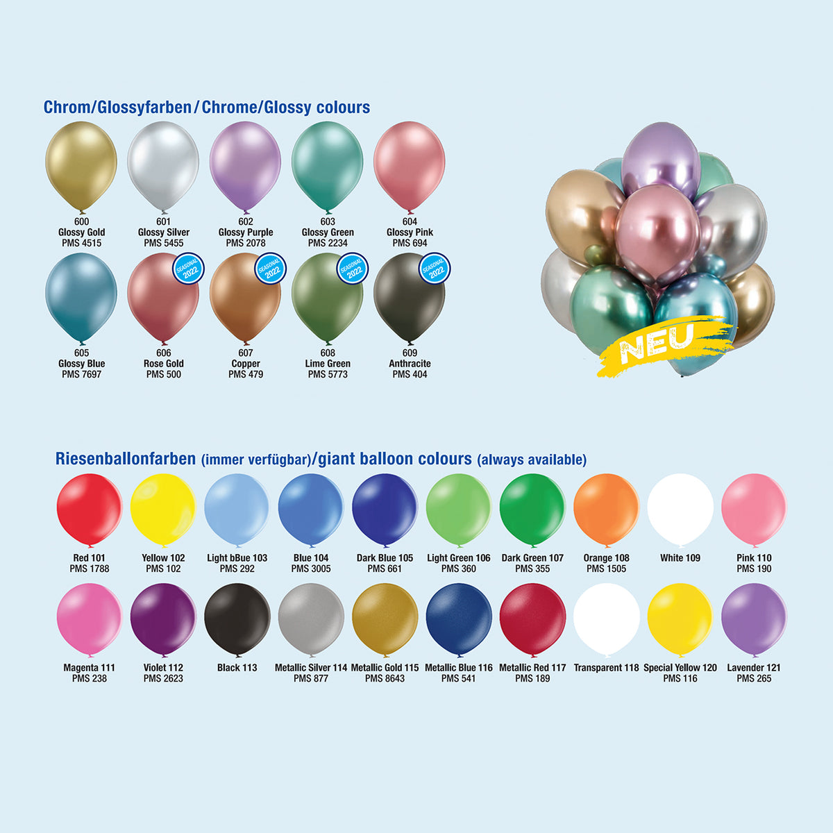Luftballon Farbauswahl Werbeartikel spezielle Farben