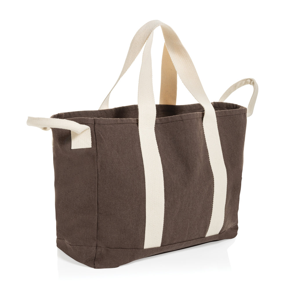 BEAU AWARE™ Strandtasche aus 400gr/m² recyceltem Canvas – braun