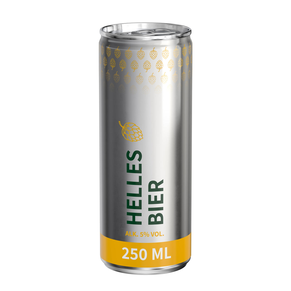 Bier 250 ml Dose mit Fullbody Etikett – transparent glänzend