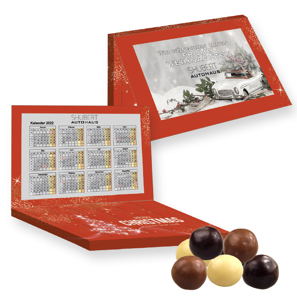 Bio Adventskalender Mini mit Werbekarte